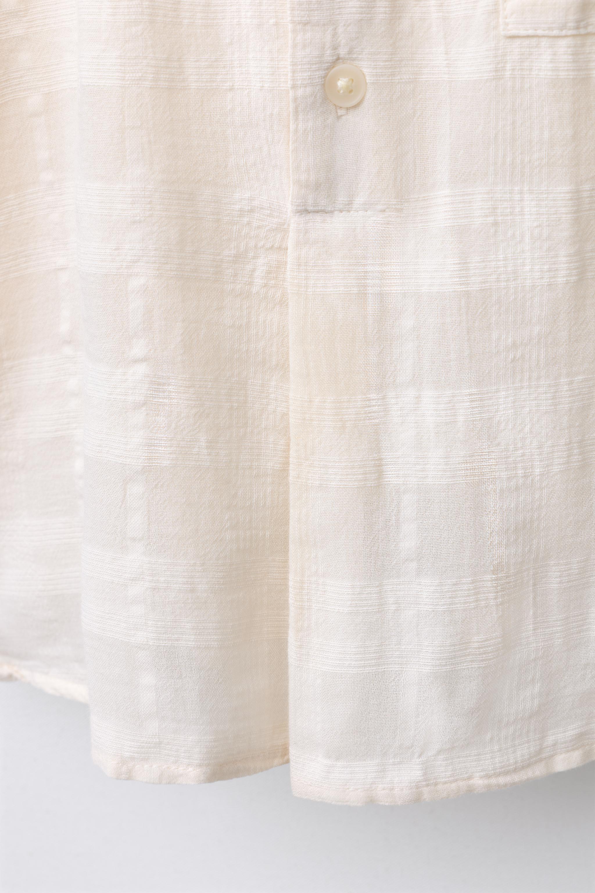 TEXTURED PLAID SHIRT